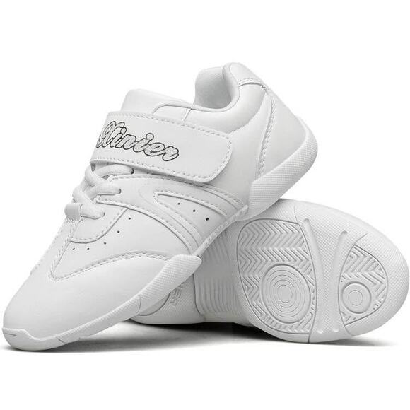 Youth Size 11 White, Lightweight Competition Cheer Sneakers, Training or Dance - Picture 1 of 6